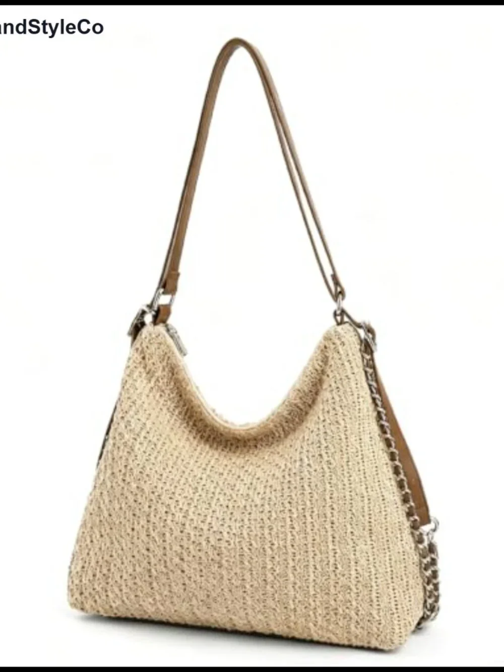 Woven Hobo Bag for Women Convertible Shoulder Backpack Adjustable Strap